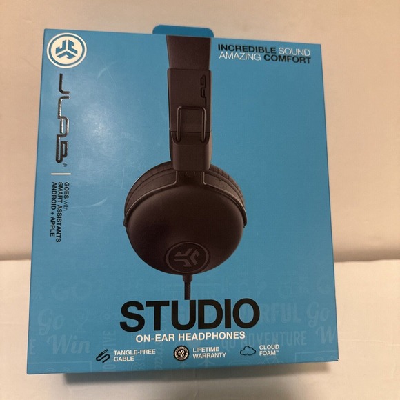 JLab Studio On-Ear Headphones Apple Android Universal Mic 3.5mm Jack Tangle Free - Picture 6 of 6